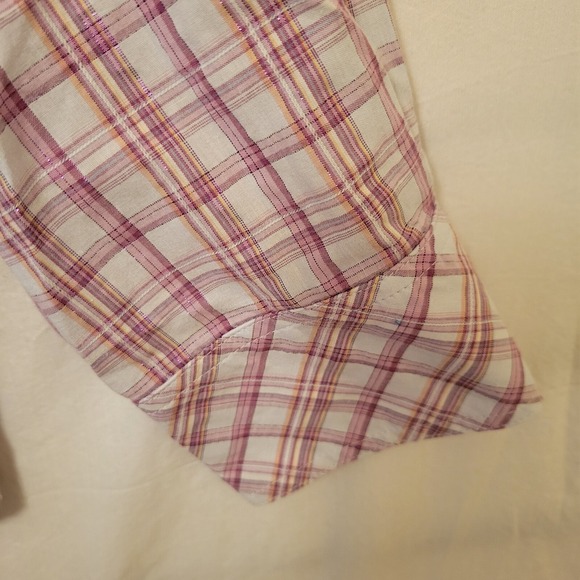 Ariat Pro Series Blouse Sz XXL Western Button Up Longsleeve Pink Purple Sparkle - Picture 3 of 16